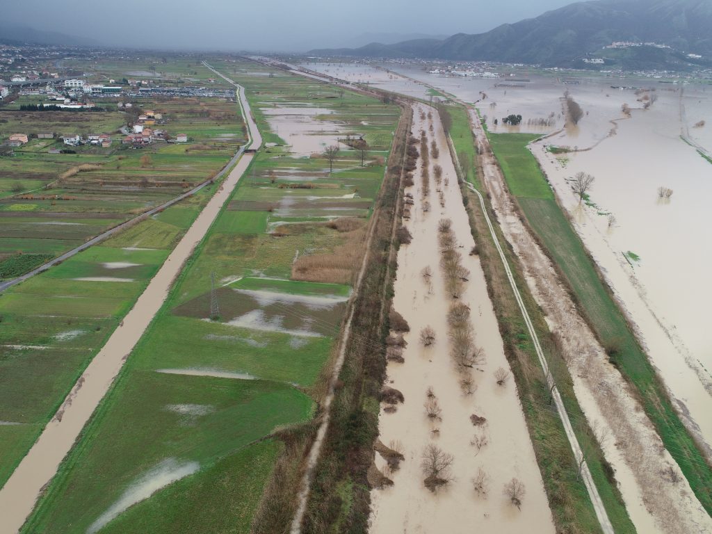 Foto aerea del fiume Tanagro